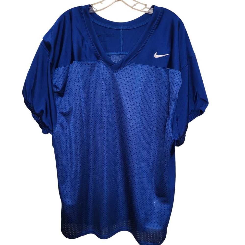 Nike Mens Dri-FIT Football Practice Jersey Blue Mesh DJ5778-493 XL NEW
